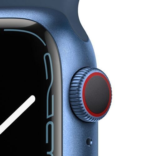 Apple Watch Series 7 - 32GB - GPS - 41mm - Blue - Aluminum - Midnight - Sport Band - Rubber - Good