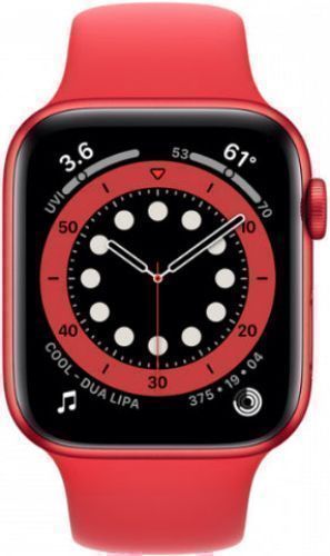 Apple Watch Series 6 - 32GB - GPS - 44mm - Red - Aluminum - Red - Sport Band - Rubber - Acceptable