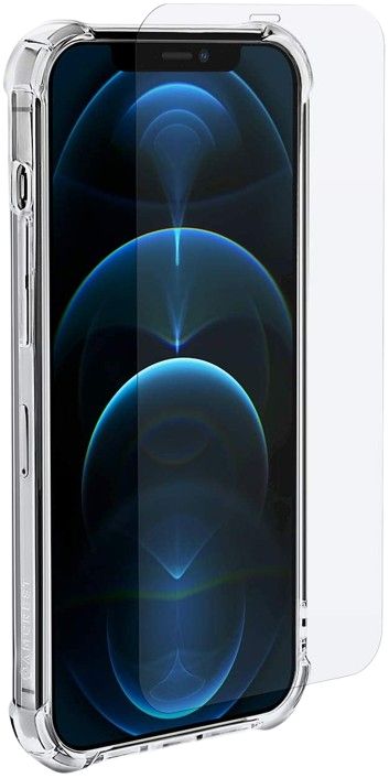 NZcloud 3 in 1 Combo Screen Protector x 2 & Clear Phone Case for iPhone 12 Pro