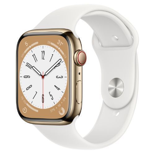 Apple Watch Series 6 - 32GB - GPS - 40mm - Gold - Aluminum - White - Sport Band - Rubber - Good