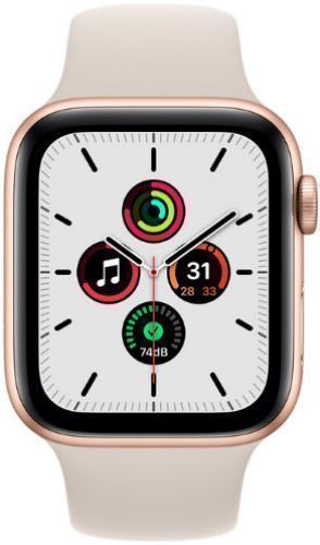 Apple  Watch SE 1st Gen (2020) - 32GB - GPS - 40mm - Gold - Aluminum - Starlight - Sport Band - Rubber - Good