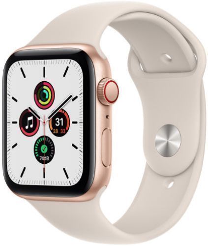 Apple  Watch SE 1st Gen (2020) - 32GB - GPS - 40mm - Gold - Aluminum - Starlight - Sport Band - Rubber - Good