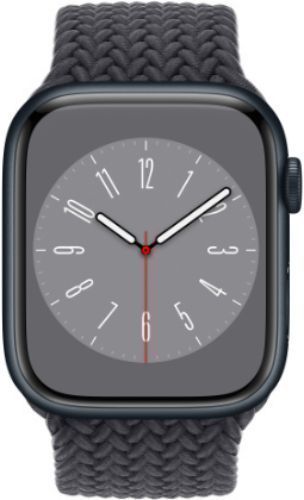 Apple Watch Series 8 / 32GB / Very Good · 80% / Midnight-Aluminum-Braided Solo Loop Band-Midnight