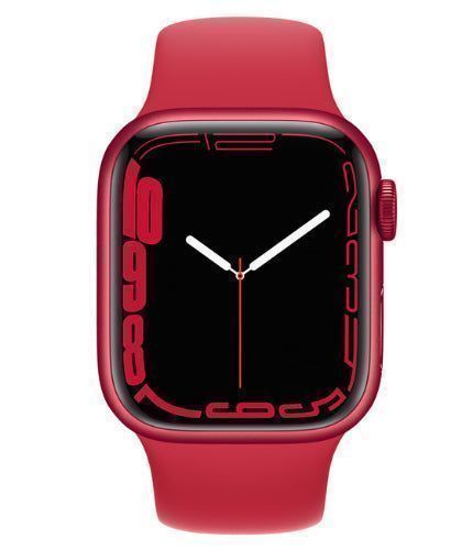 Apple  Watch Series 7 - 32GB - GPS - 41mm - Red - Aluminum - Red - Sport Band - Rubber - Good