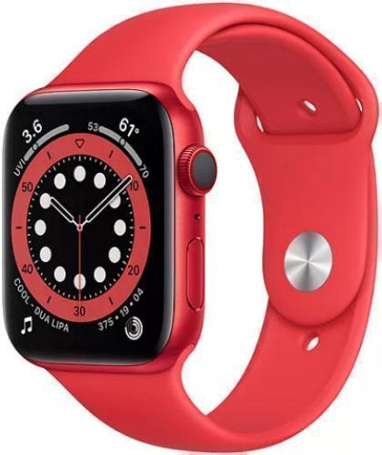 Apple Watch Series 6 - 32GB - GPS - 44mm - Red - Aluminum - Red - Sport Band - Rubber - Acceptable