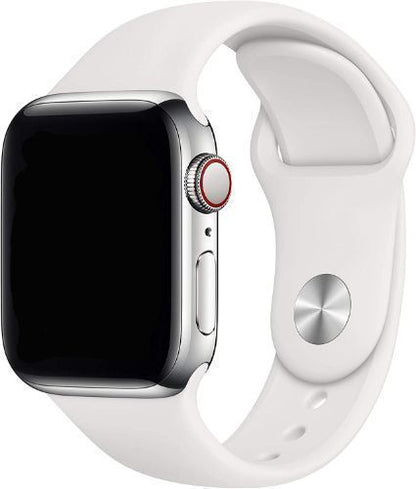 Apple  Watch Series 7 - 32GB - GPS - 41mm - Silver - Aluminum - White - Sport Band - Rubber - Good