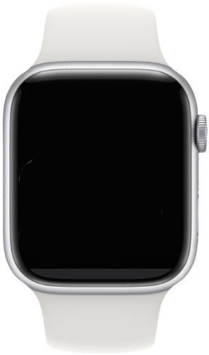 Apple Watch Series 7 / 32GB / Battery 80% / Silver-Aluminum-Sport Band-White