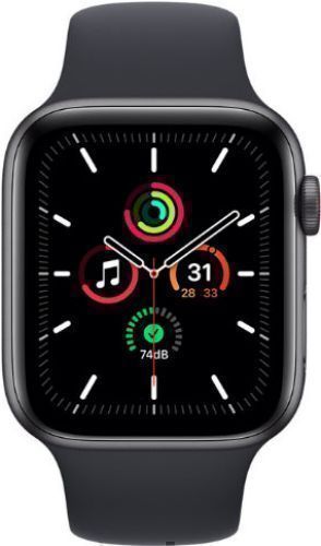 Apple  Watch SE 1st Gen (2020) - 32GB - GPS - 40mm - Space Grey - Aluminum - Black - Sport Band - Rubber - Acceptable