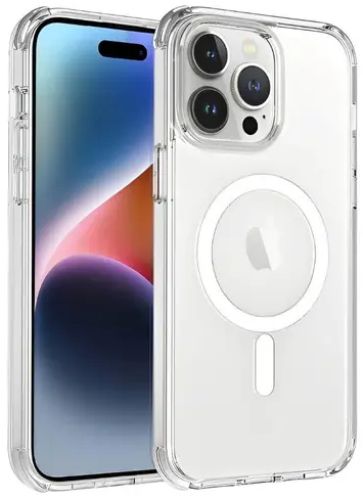 Sunnyway Tech 3 in 1 Combo Lens Protection Film/ Screen Protector and MagSafe Phone Case for iPhone 14 Pro - Clear - Bra