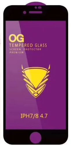 Golden Armor Tempered Glass Screen Protector for iPhone 7/8 - Clear/Black - Brand New